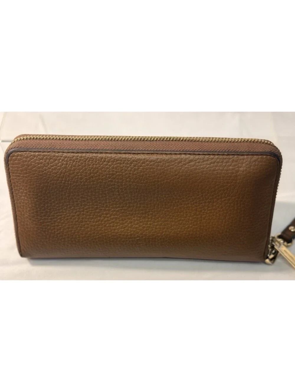 Michael Kors Brown Jet Set Wallet Wristlet Organizer Double Zip